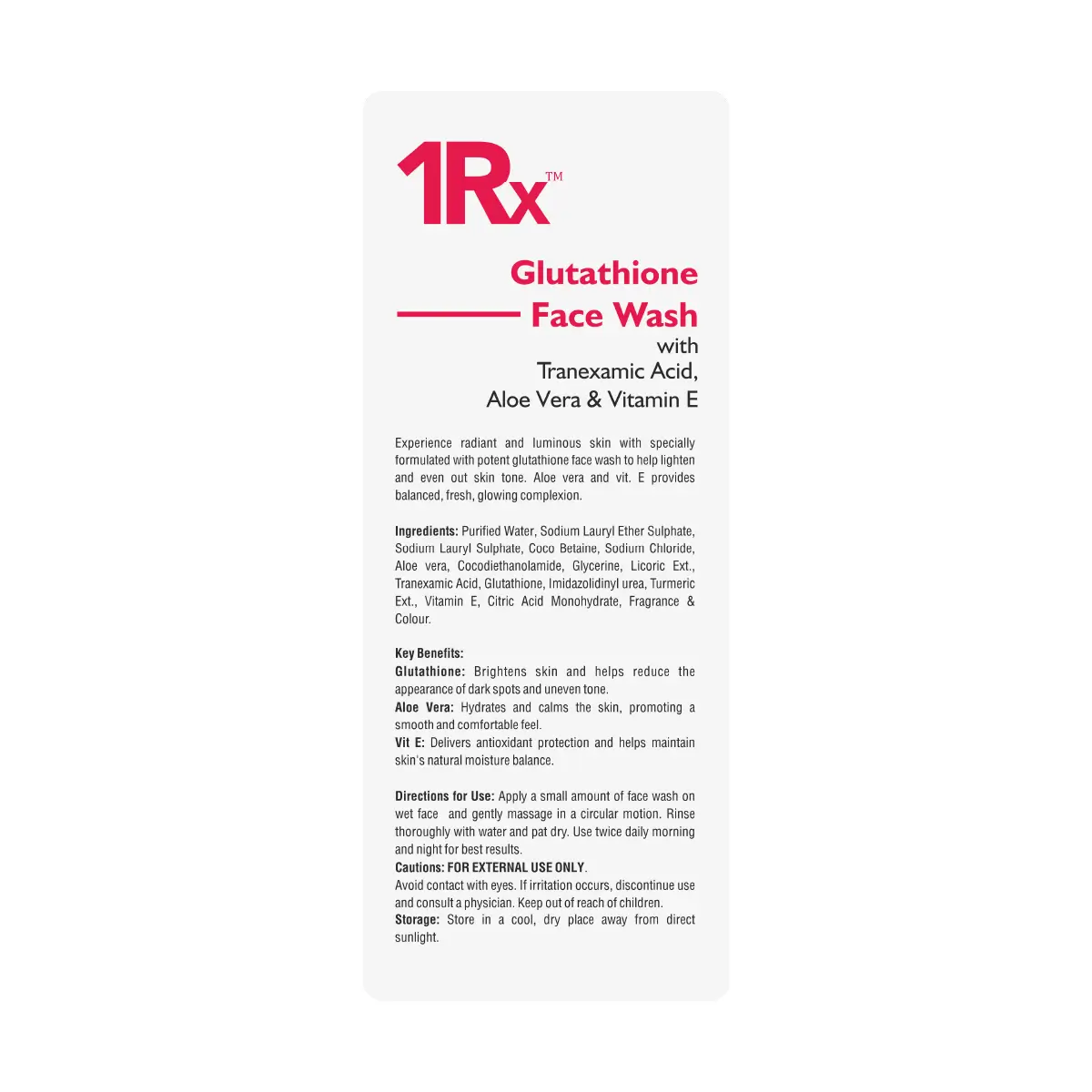1RX Glutathione Face Wash