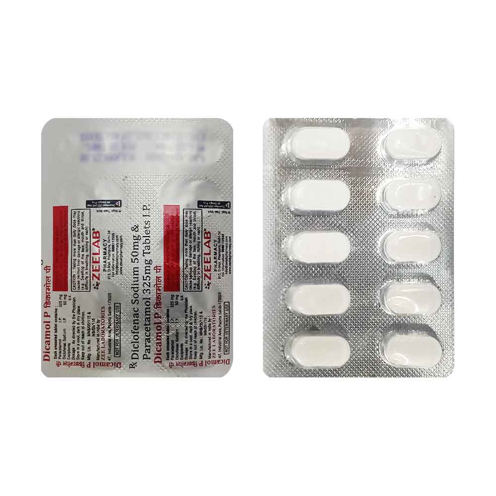 Dicamol P Pain Relieving Tablet | Fast Relief for Mild to Moderate Pain