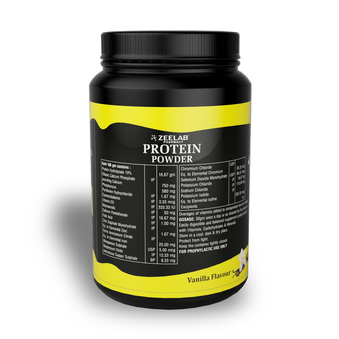 Zeelab Protein Powder Vanilla Flavour 500gm | For Immunity and Daily Energy