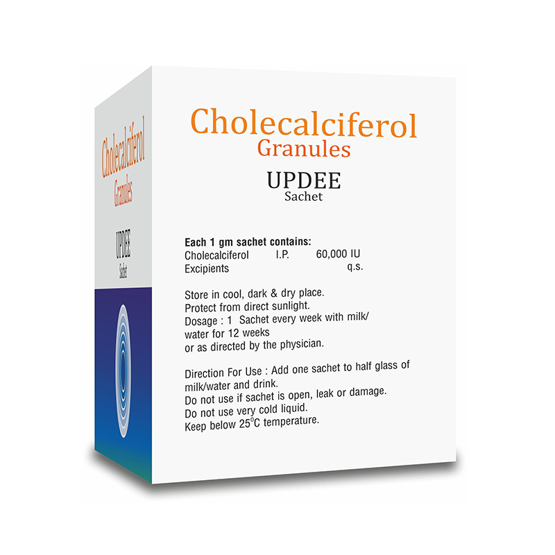 Updee Vitamin D3 (Cholecalciferol 60000 IU) Sachet | For Bone & Joint Health 