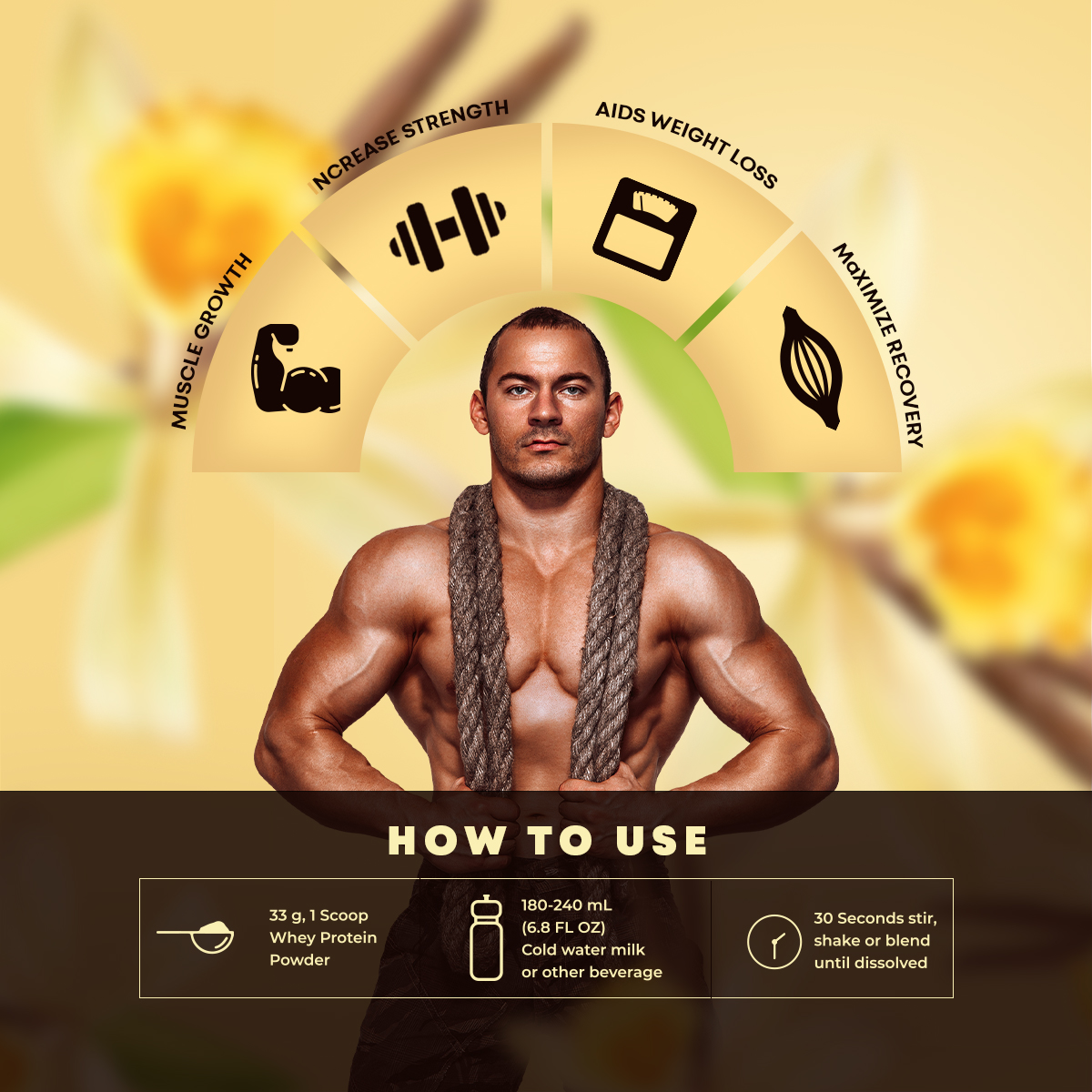 ZEELAB Whey Protein Isolate Powder French Vanilla Creme