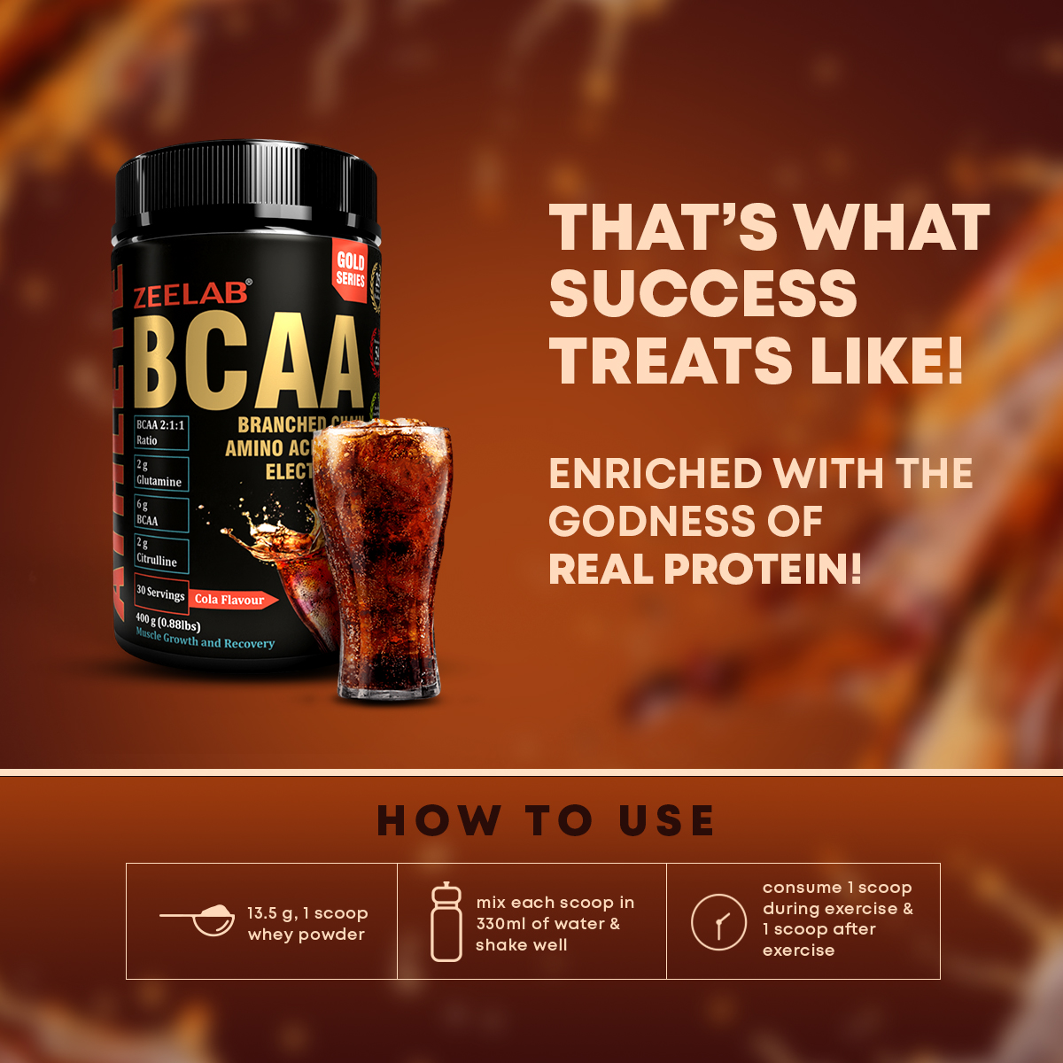 ZEELAB BCAA Cola Flavour