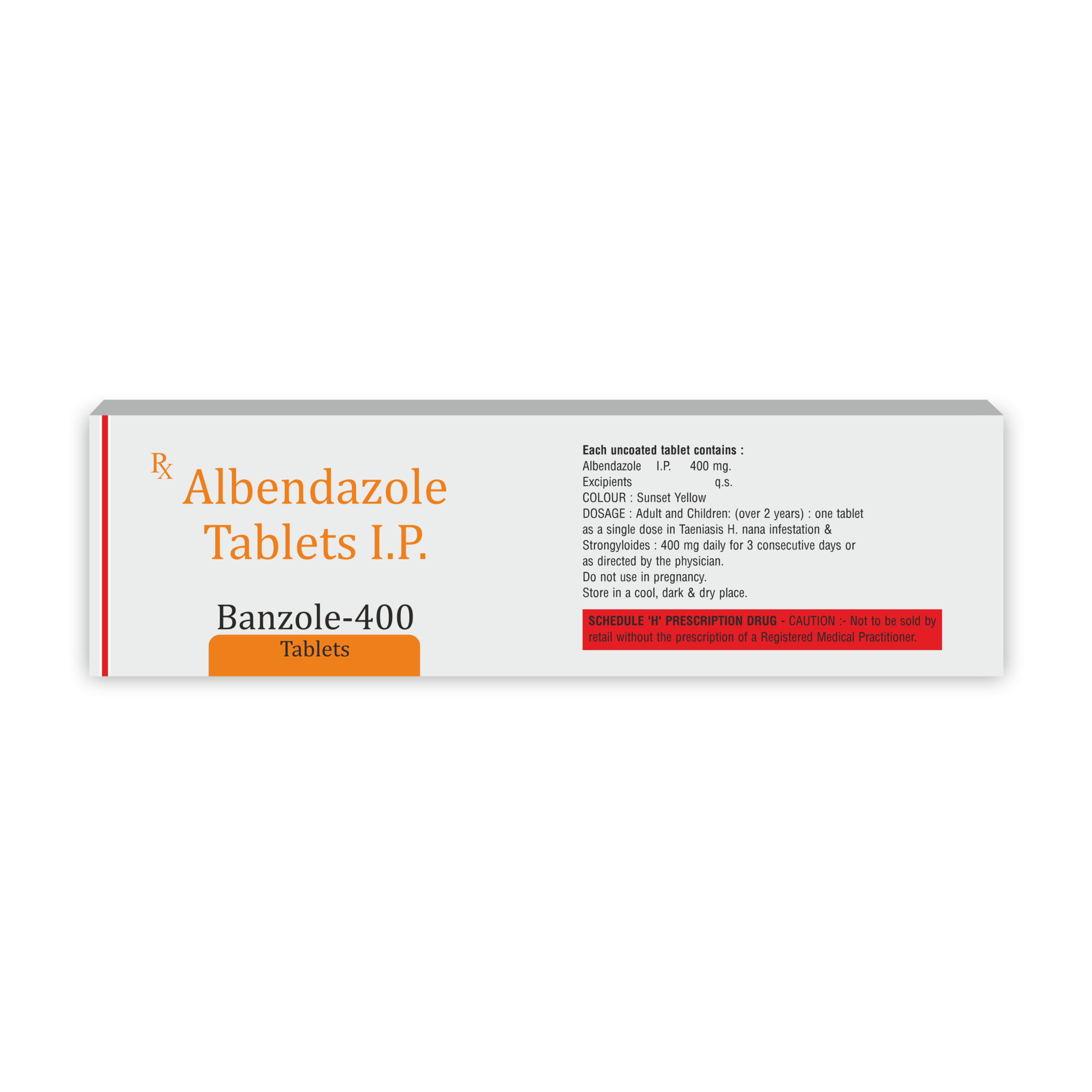 Banzole 400 Anti Worm Tablet
