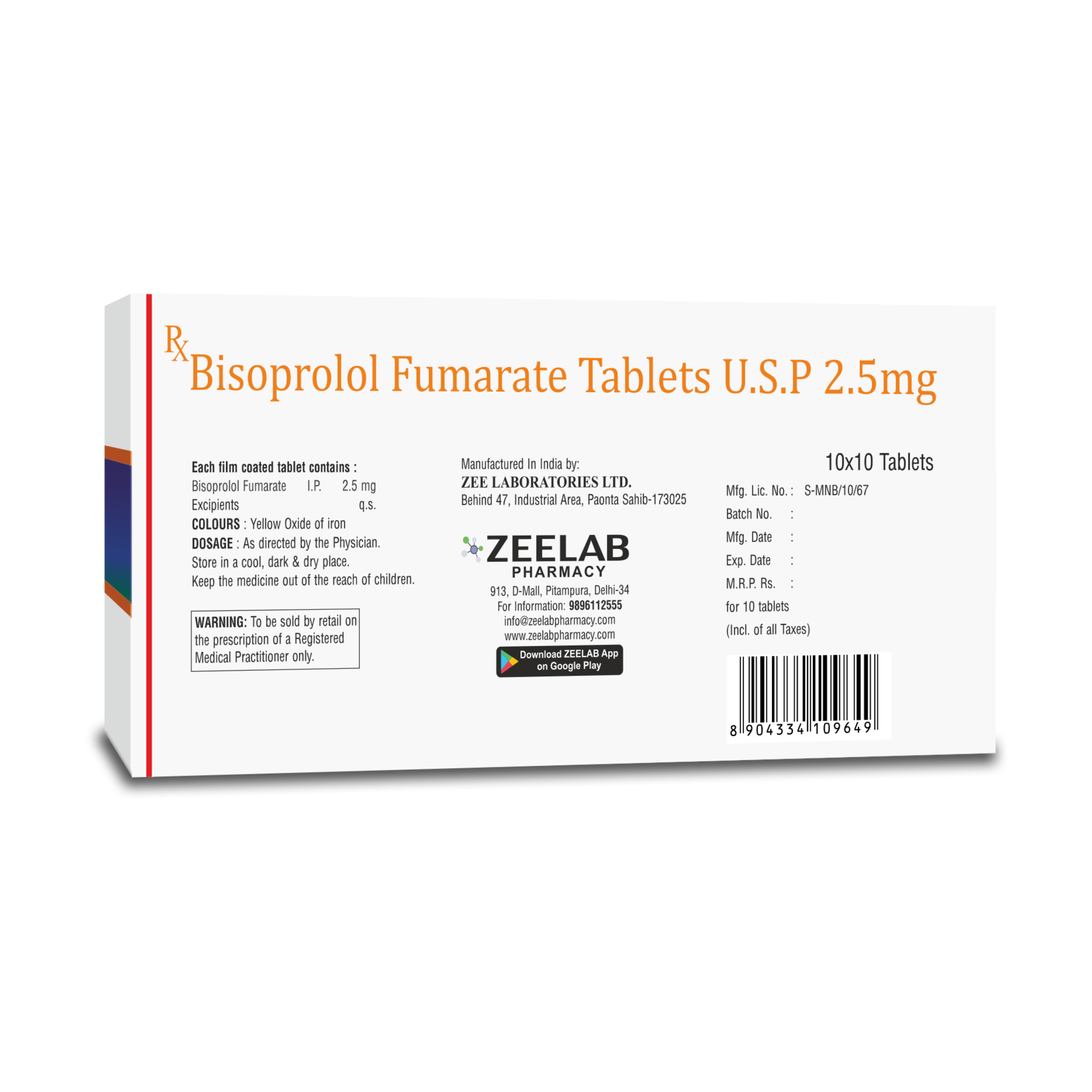 Bisoline 2.5 Hypertension Tablet