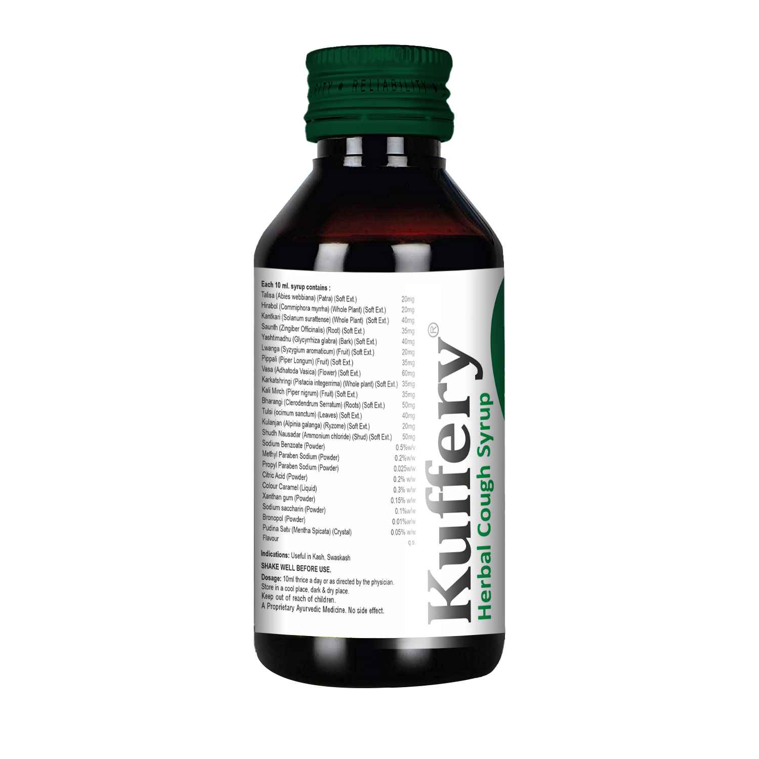 Kuffery Herbal Cough Syrup 100 ml &ndash; Natural Relief for Cough & Throat Irritation | Non-drowsy Alcohol Free Formuaa