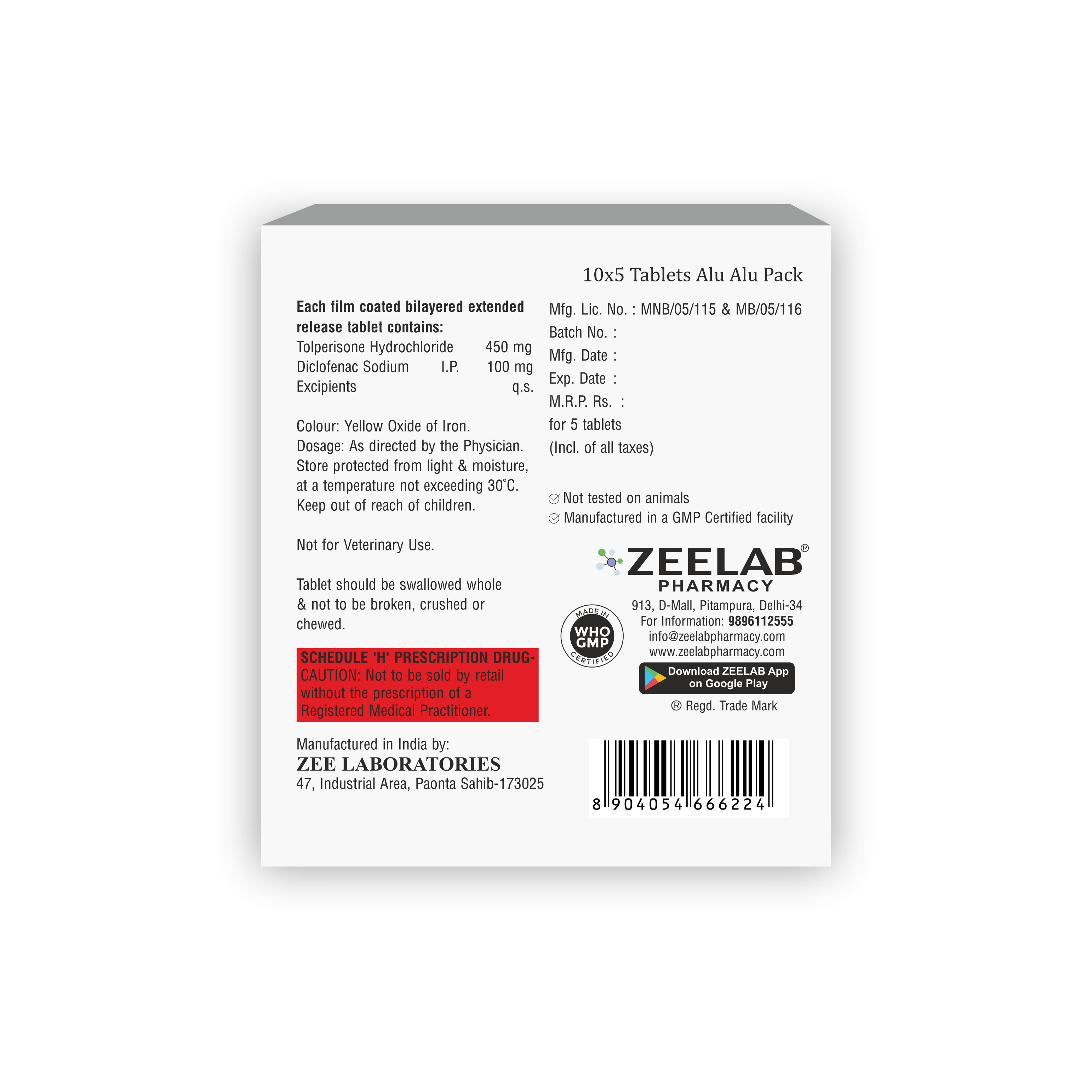 Dicamol TSR 450/100 Tablet