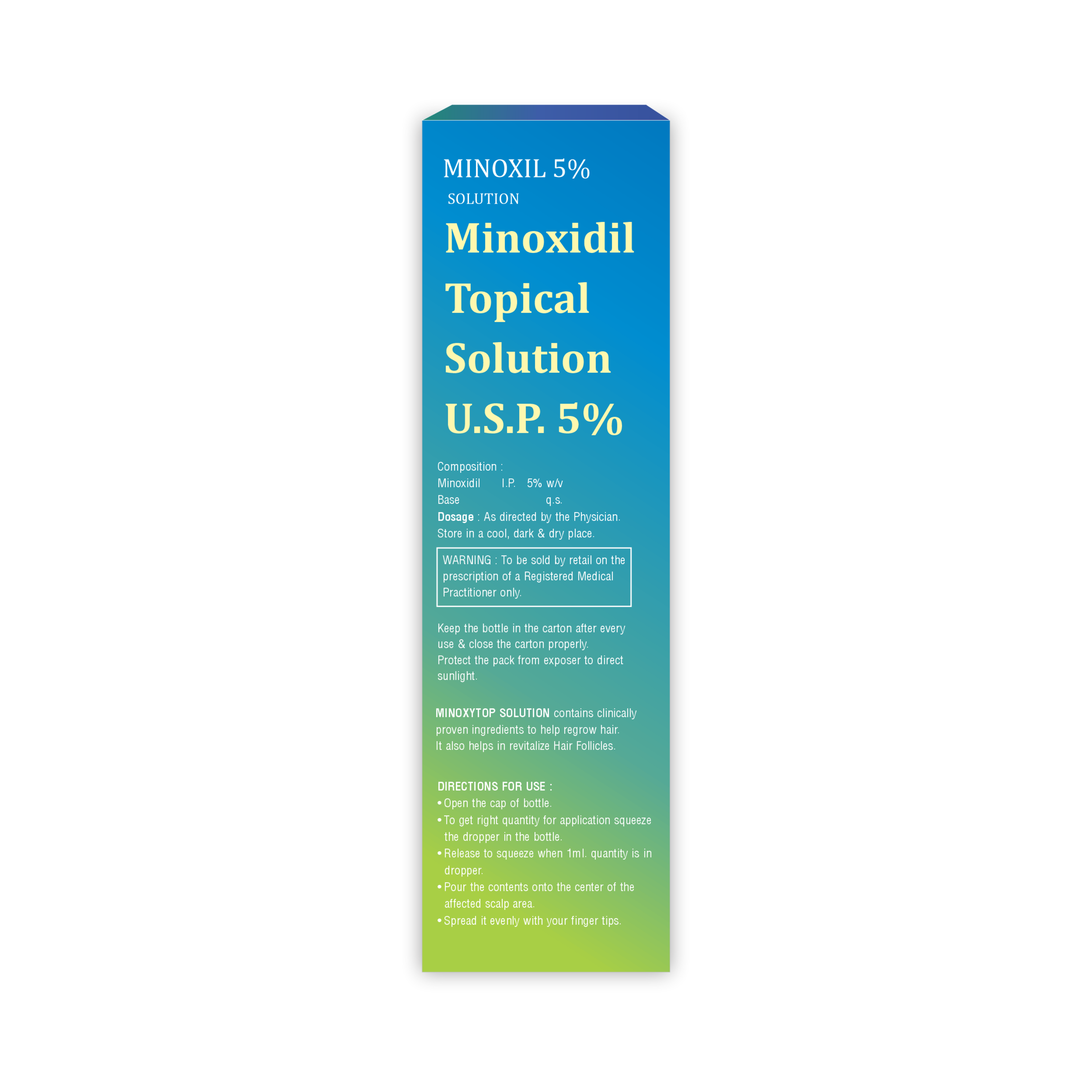 Minoxil 5% Topical Solution For Hair Growth