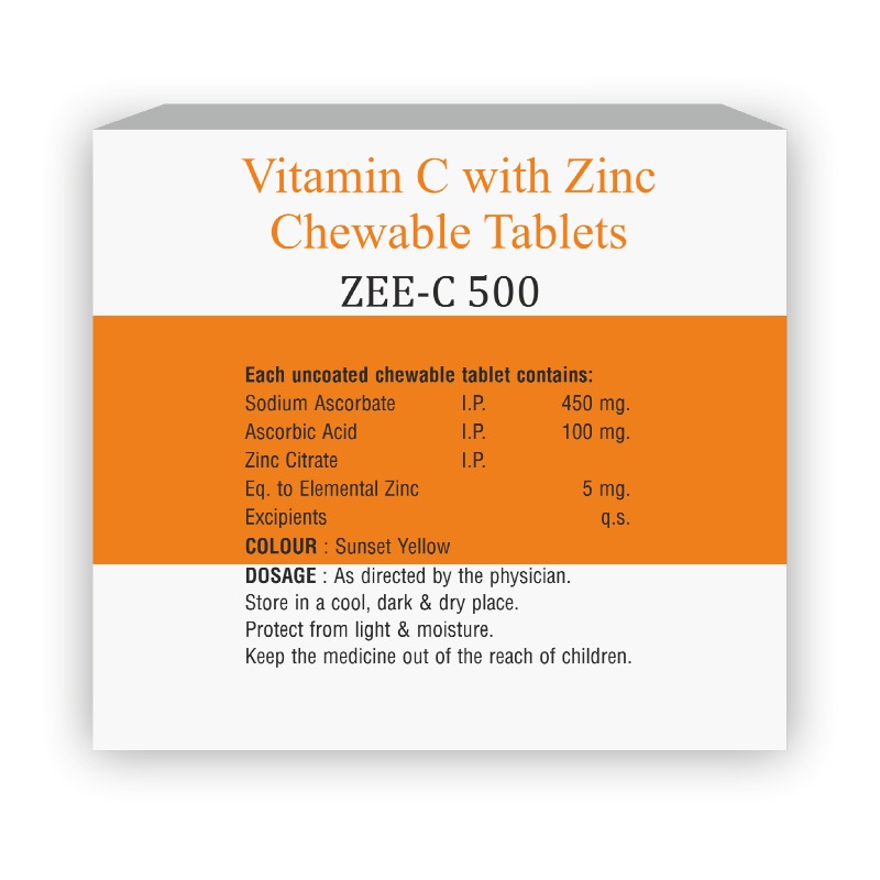 ZEE Vitamin C 500 Chewable Tablet