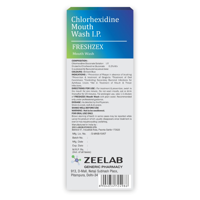 Freshzex Mouth Wash 100 ml | Fights Bad Breath & Supports Gum Health