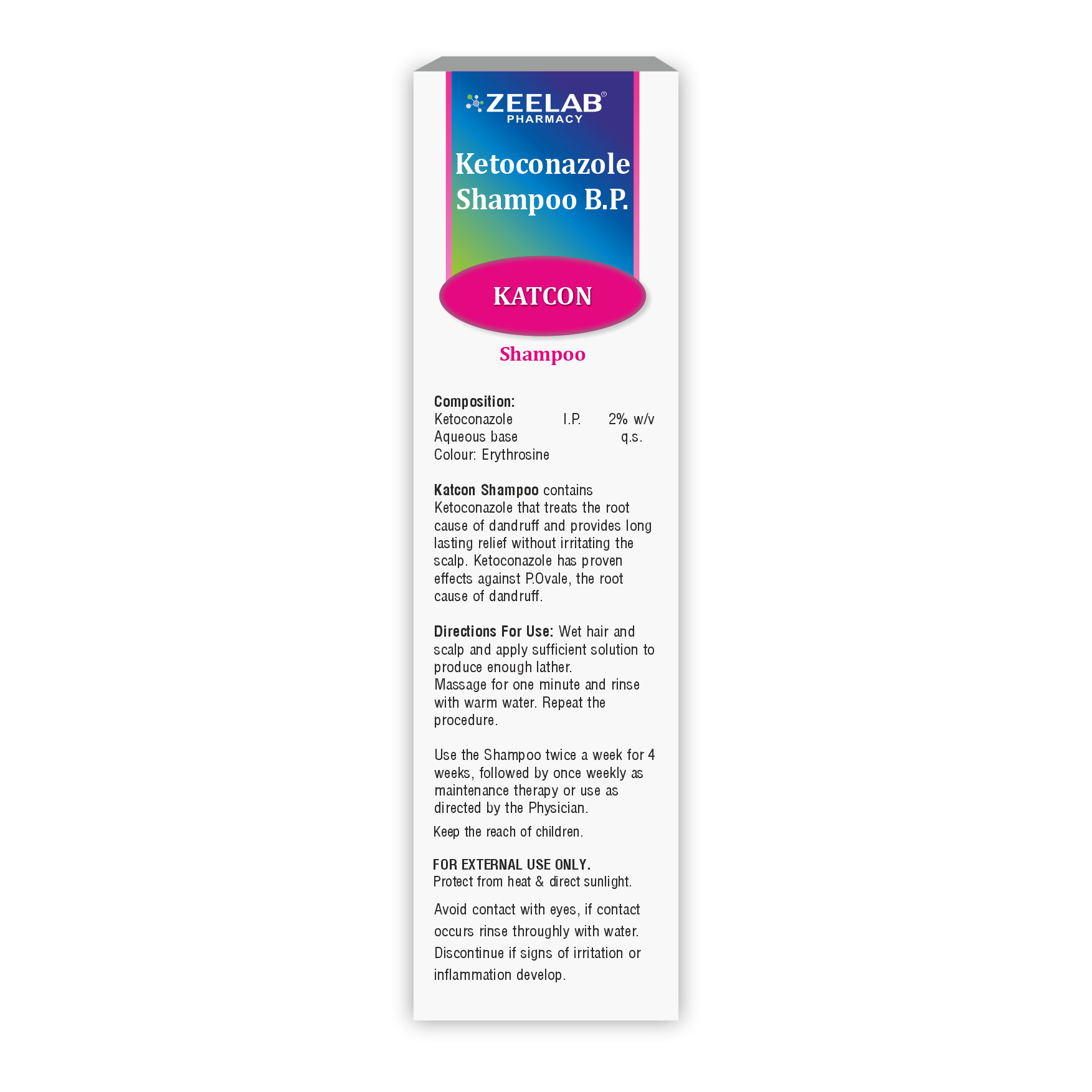 Katcon Ketoconazole 2% Shampoo | Treats Dandruff, Scalp Itching & Fungal Infection