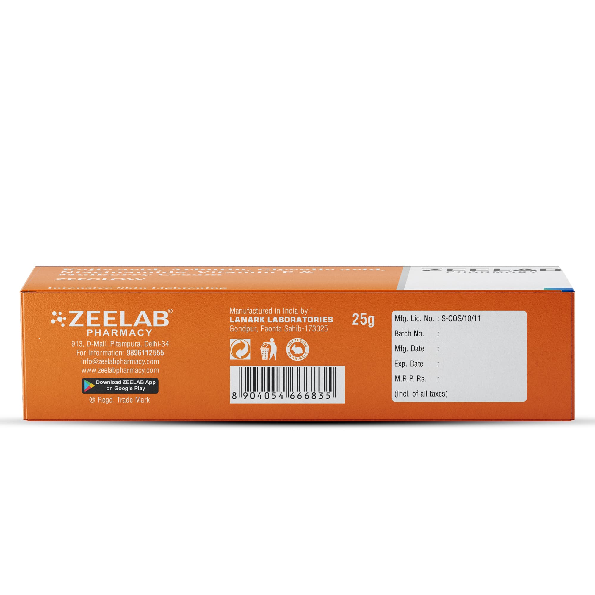 Zeeglow Cream 25 gm | Brightens Skin & Helps Reduce Dark Spots