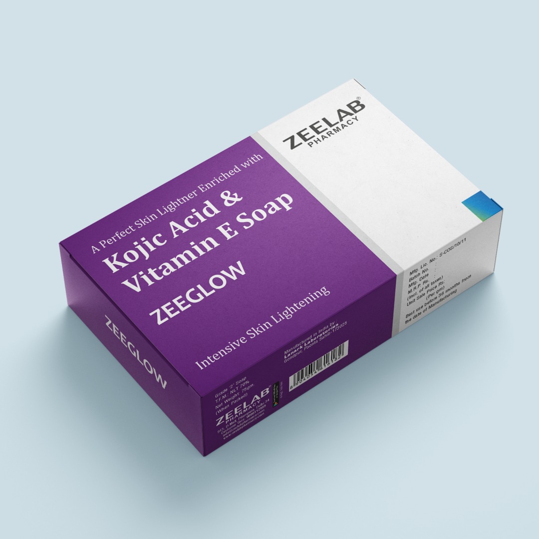 Zeeglow Kojic Acid & Vitamin E Soap | Helps Reduce Pigmentation & Uneven Tone