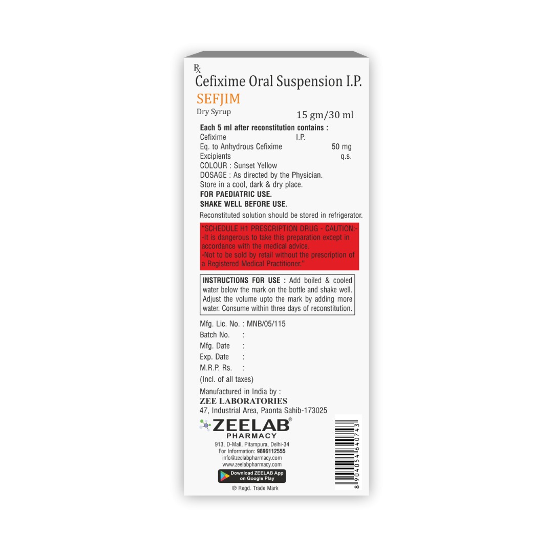 Sefjim Antibiotic Dry Syrup