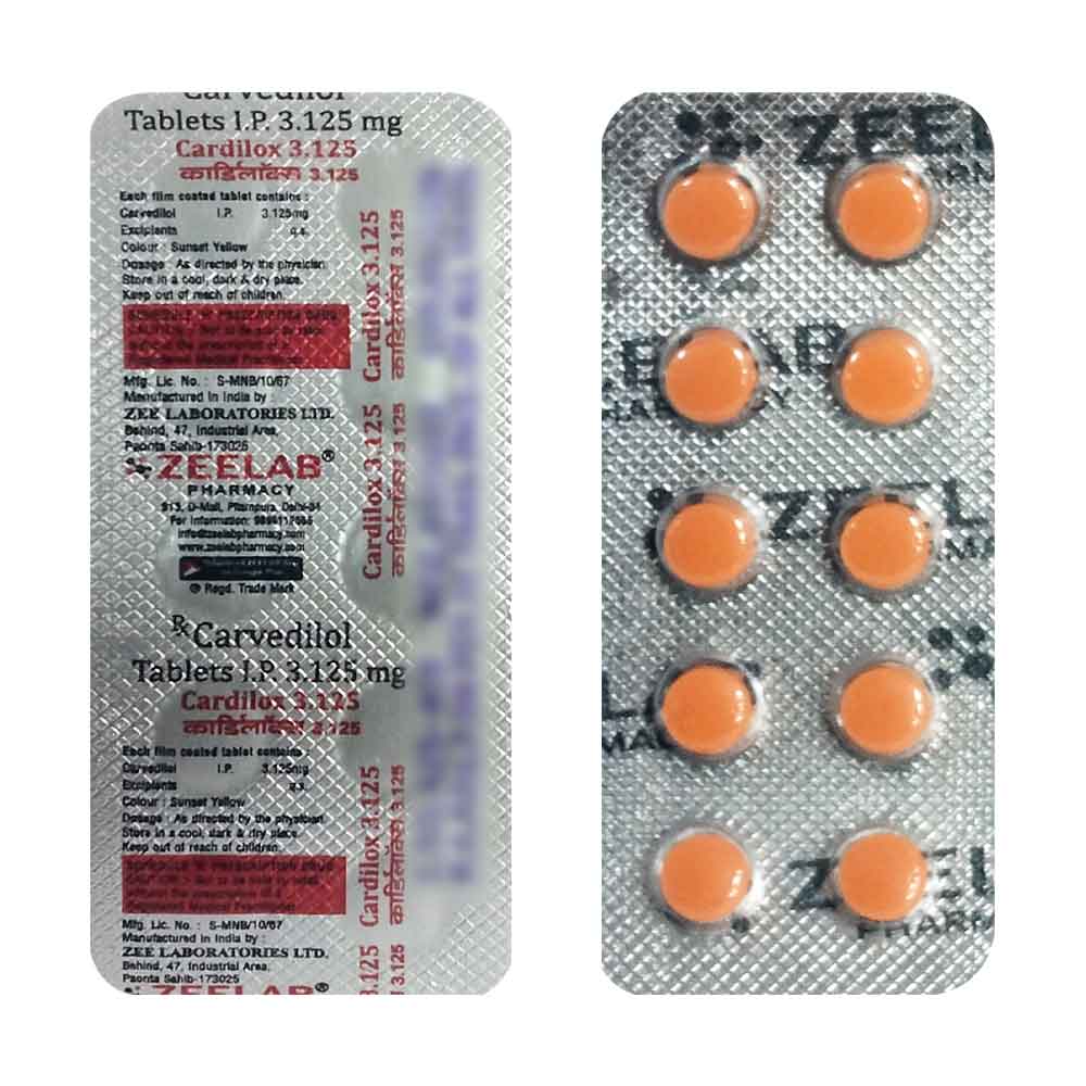 Cardilox Carvedilol 3.125 Tablet