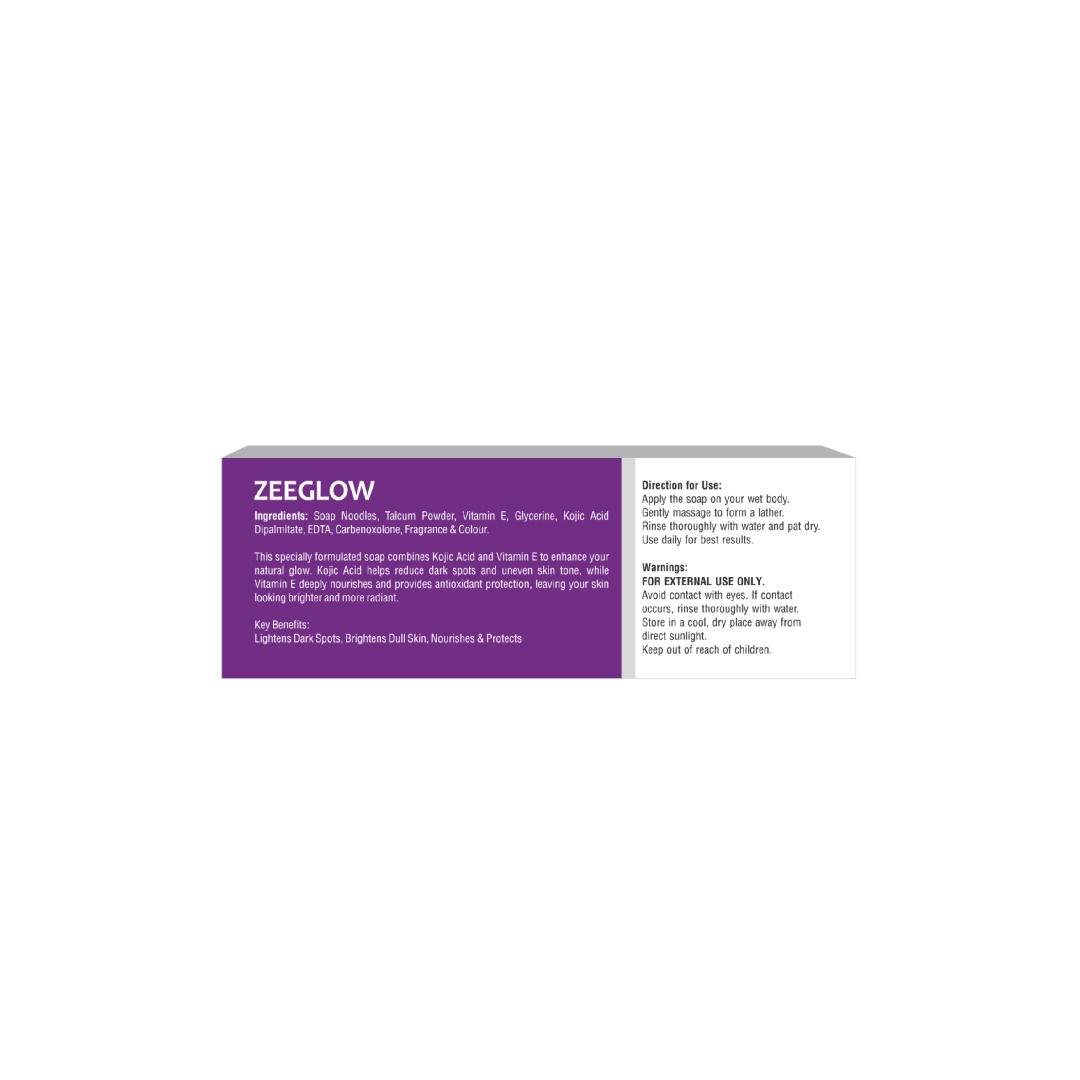 Zeeglow Kojic Acid & Vitamin E Soap | Helps Reduce Pigmentation & Uneven Tone