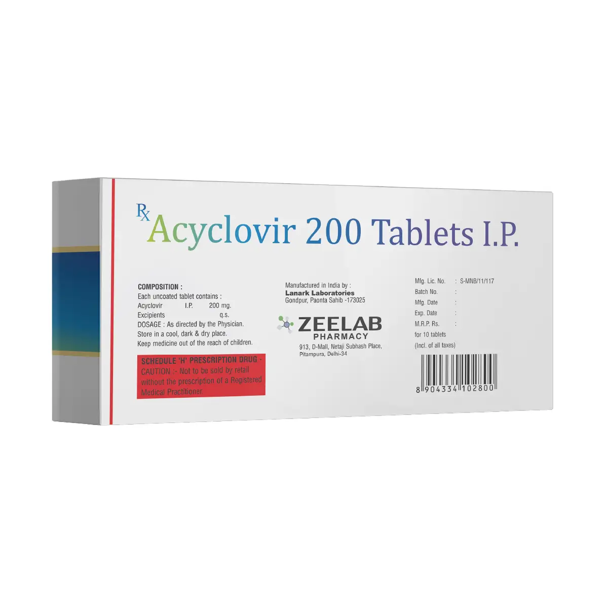 Acivix 200 Antiviral Tablet
