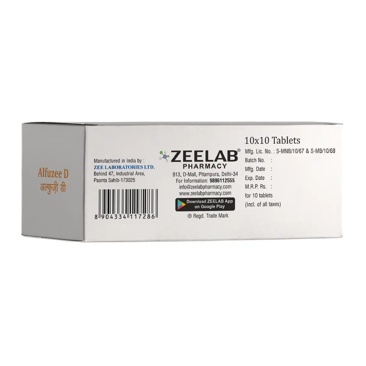 Alfuzee D Tablet