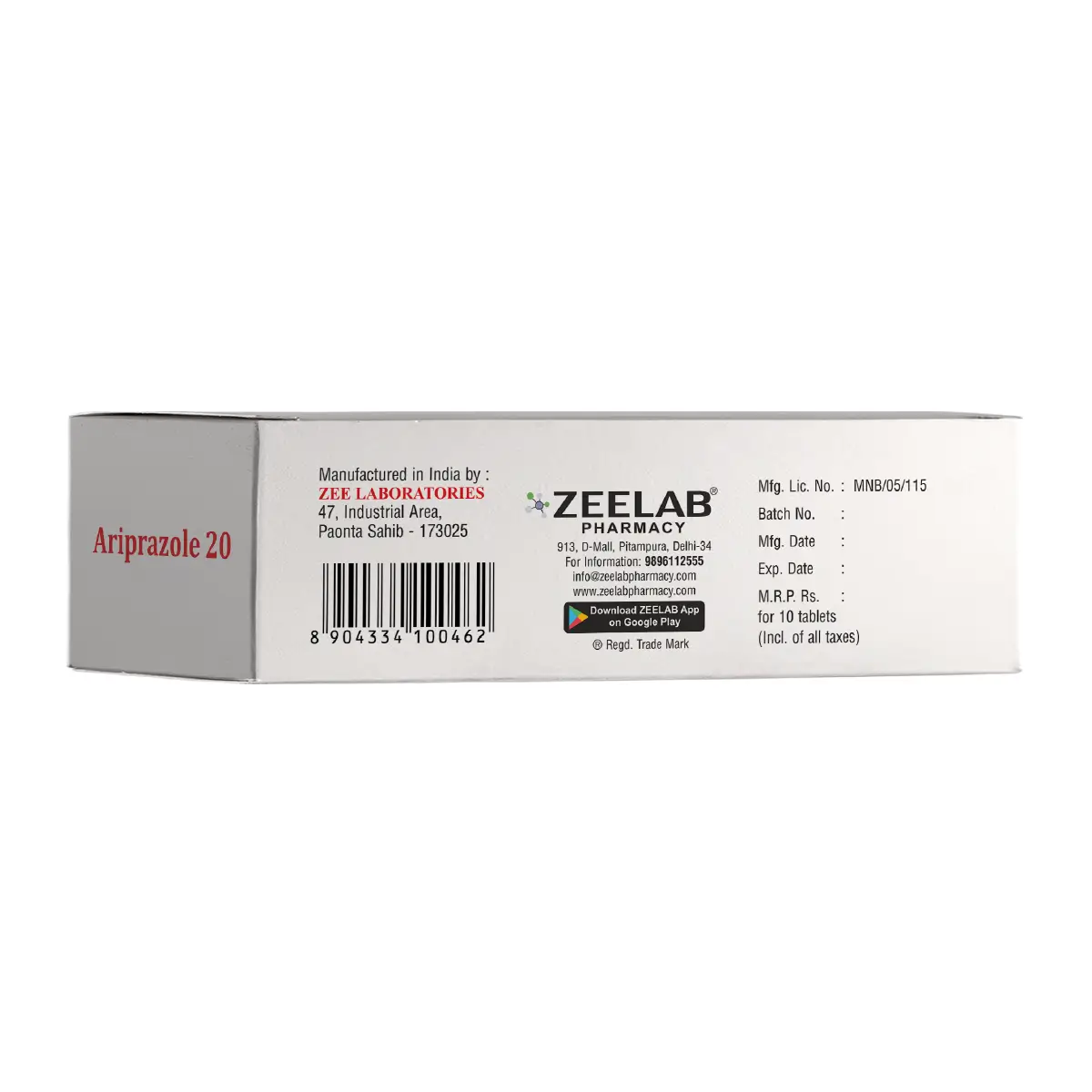 Ariprazole 20 Antipsychotic Tablet
