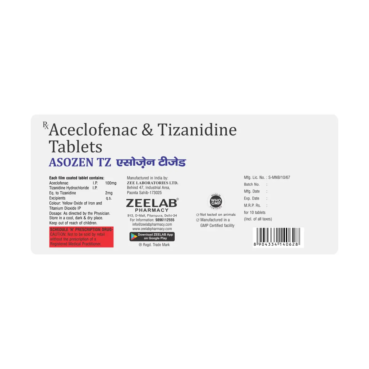 Asozen TZ Tablet