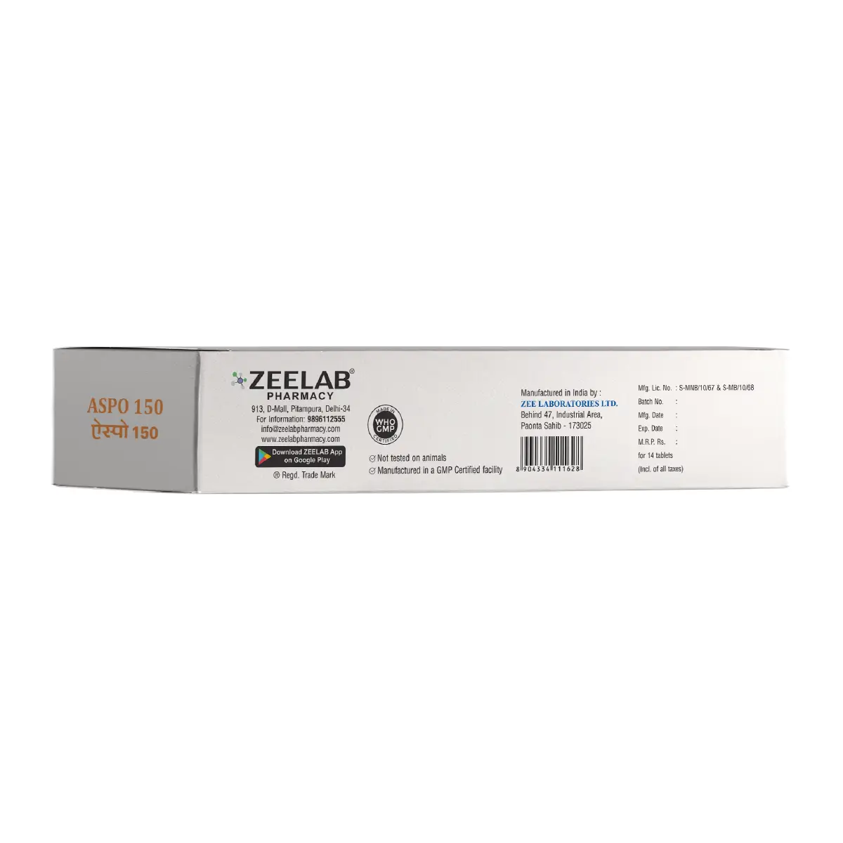 Aspo 150 Antiplatelet Tablet