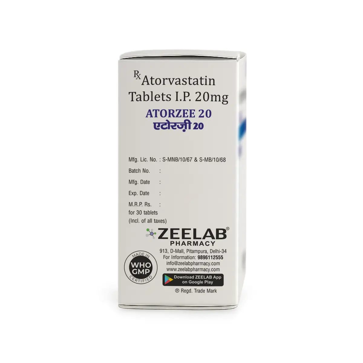 Atorzee 20 Tablet