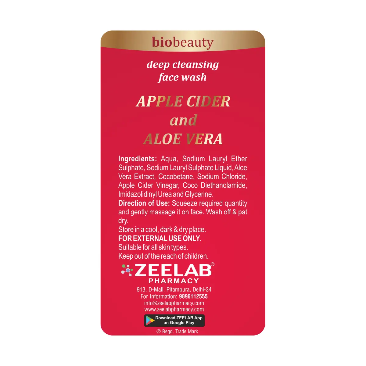Bio Beauty Apple Cider Aloe Vera Face Wash