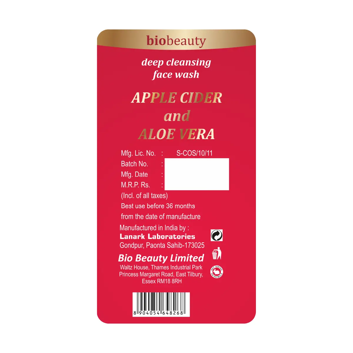 Bio Beauty Apple Cider Aloe Vera Face Wash
