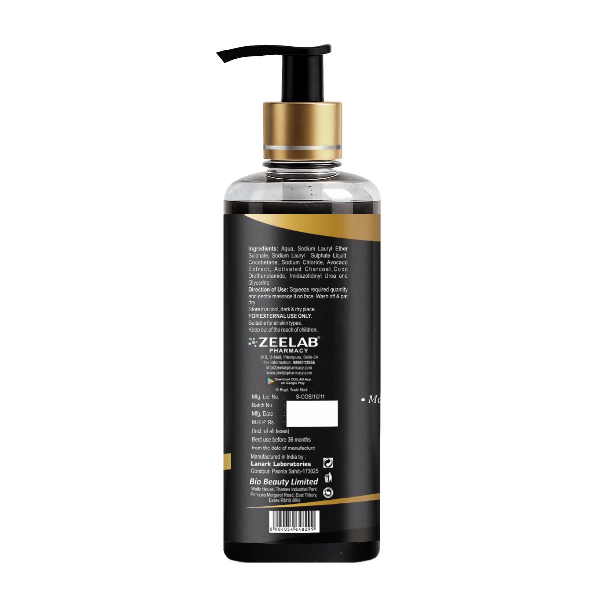 Bio Beauty Purifying Face Wash with Activated Charcoal and Avocado (200 ml)