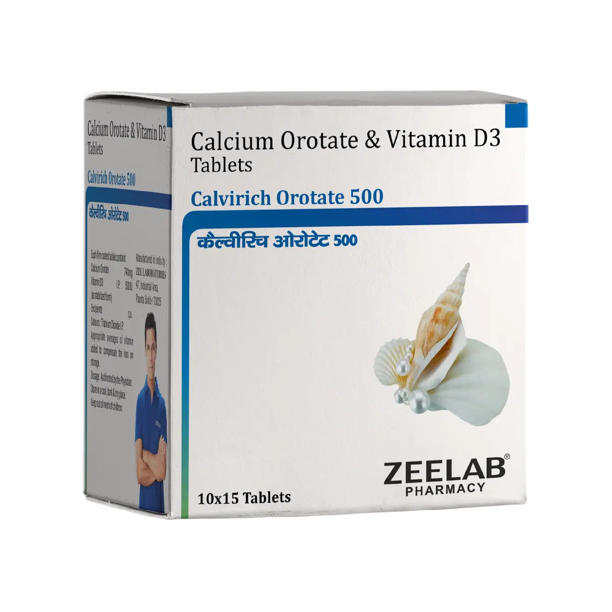 Calvirich Orotate 500 Tablet | Supports Bone Health, Calcium Balance & Muscle Function