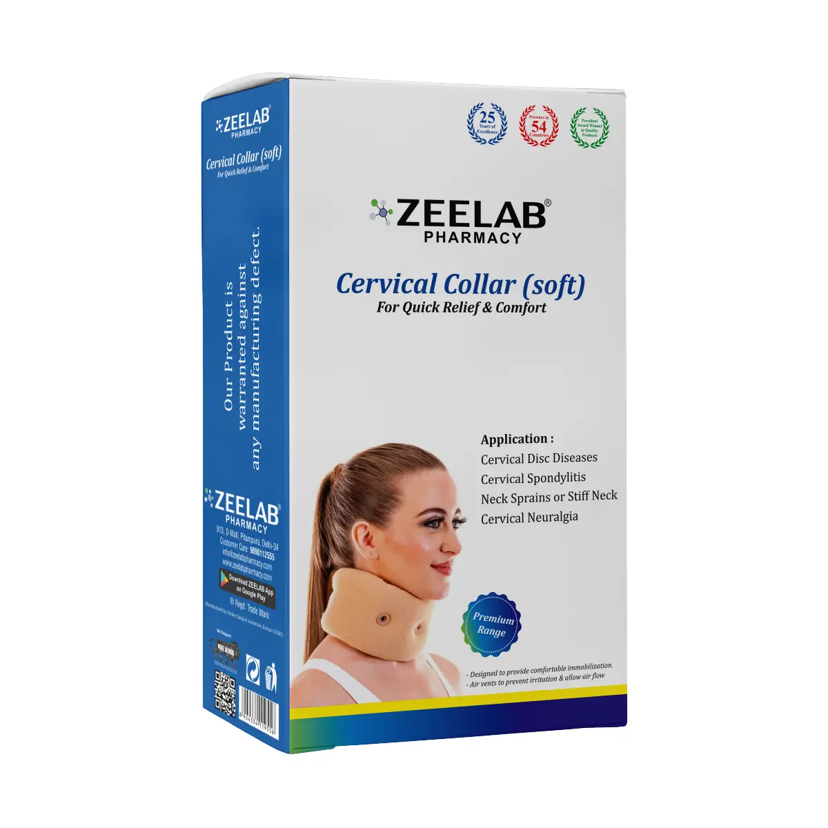 Cervical Collar Soft Deluxe for Neck Support (Medium Size)