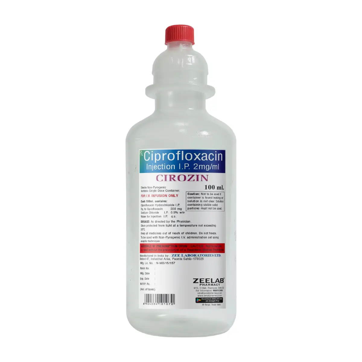 Cirozin Antibiotic Injection 100 ml