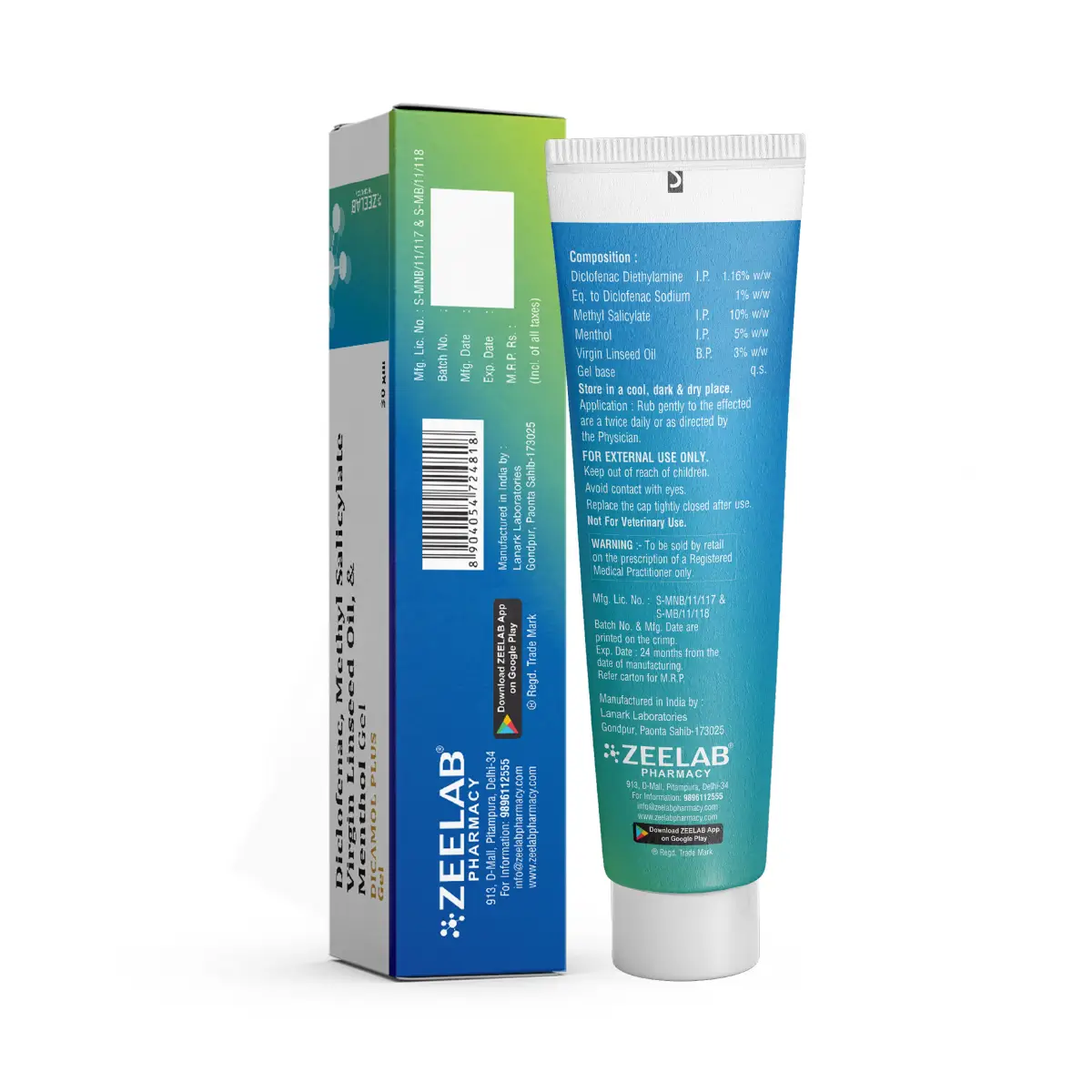 Dicamol Plus Gel 30gm | Pain Relief Gel for Muscle & Joint Pain