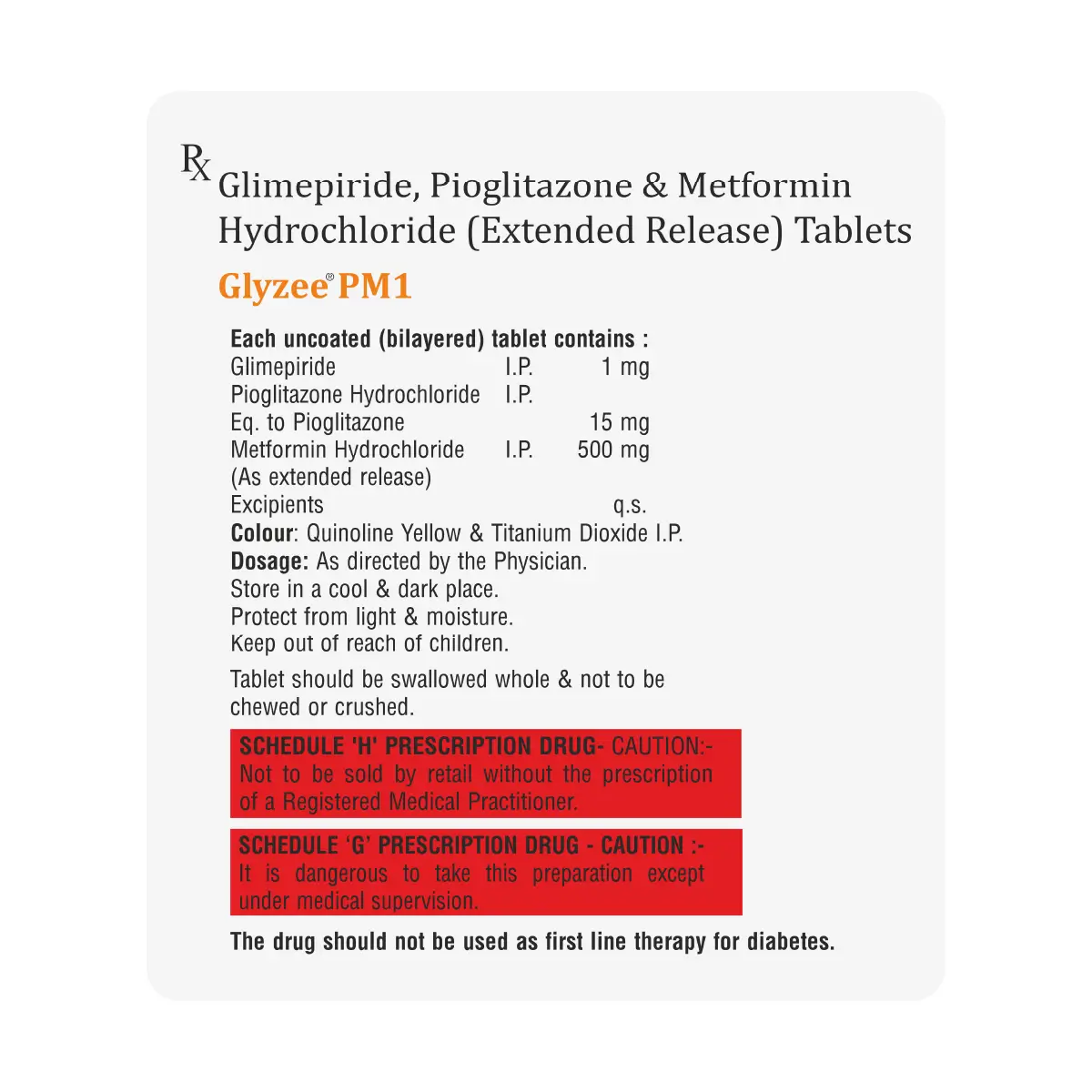 Glyzee PM 1 Tablet