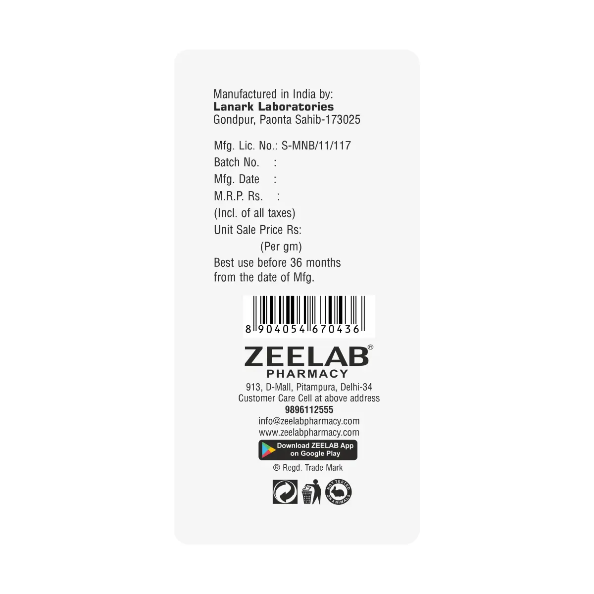 1RX Hydrous Benzoyl Peroxide 2.5% Face Wash