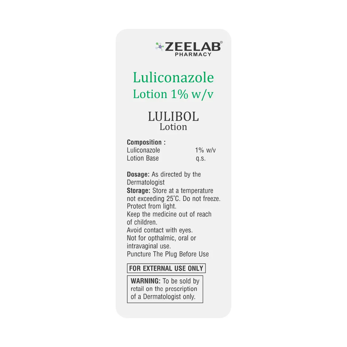 Lulibol Antifungal Skin Lotion 10 ml | Relieves Itching & Fights Fungal Infection