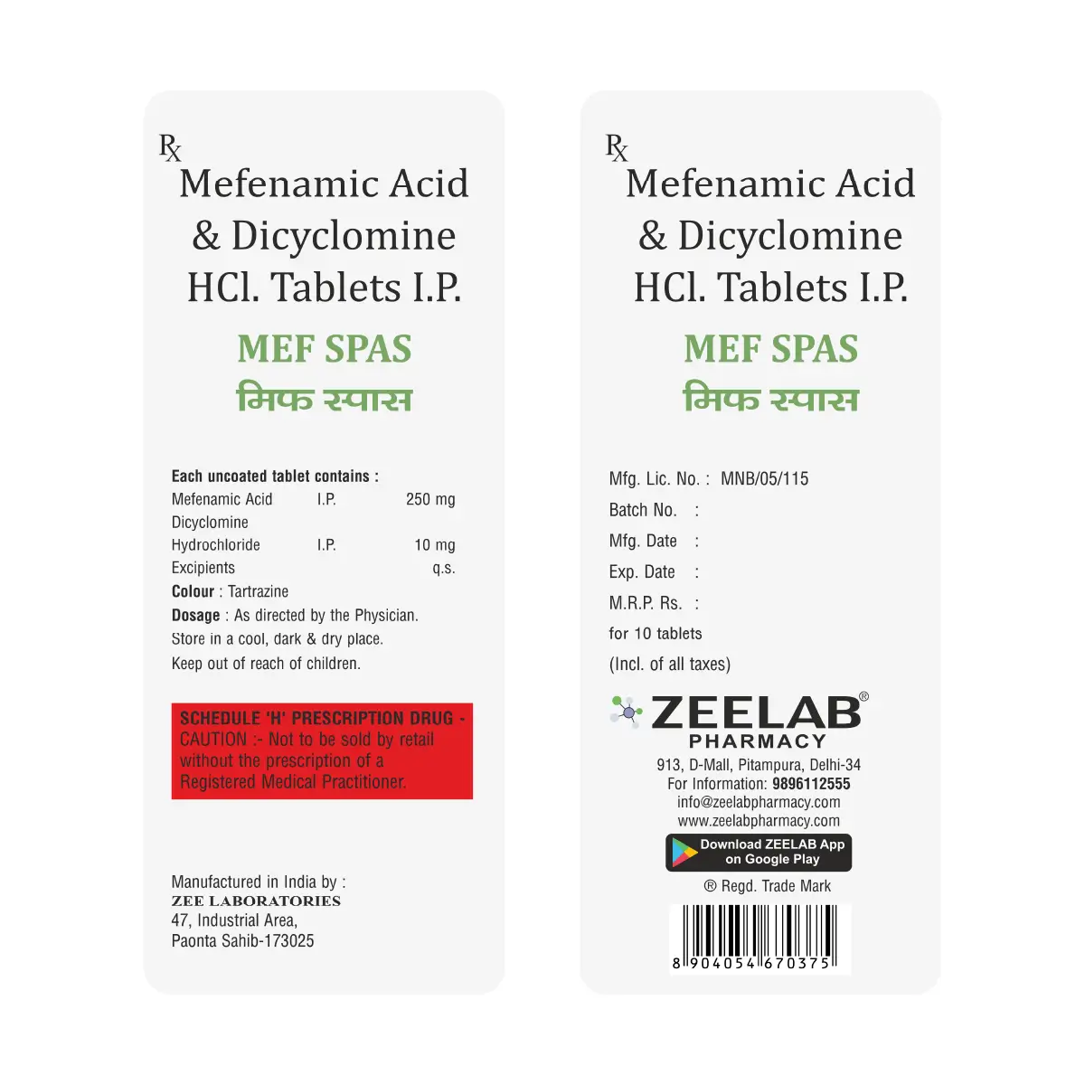 Mef Spas Tablet