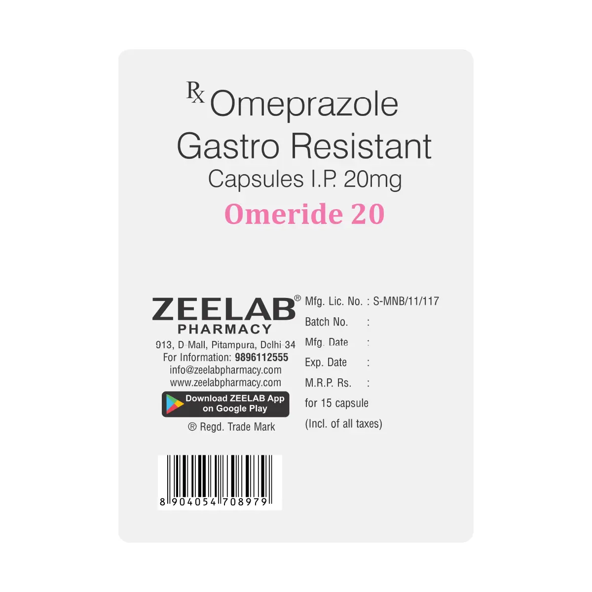 Omeride 20 Capsule