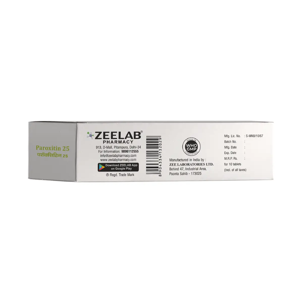 Paroxitin 25 Tablet