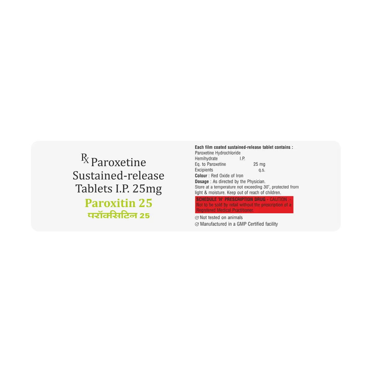 Paroxitin 25 Tablet