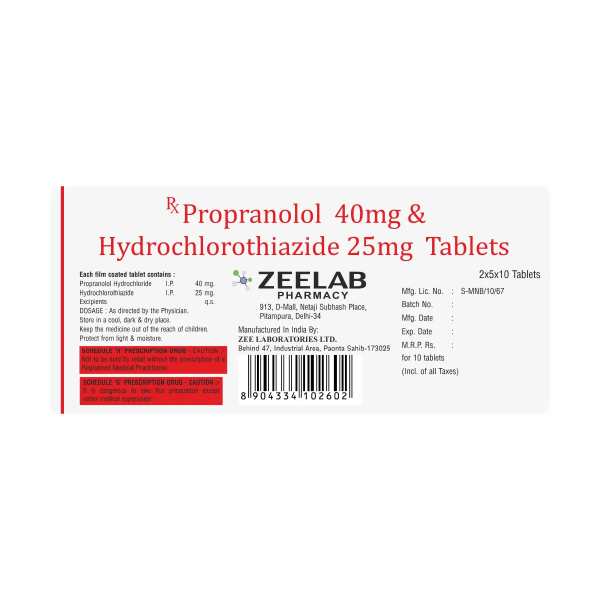 Ranox 40 H Tablet