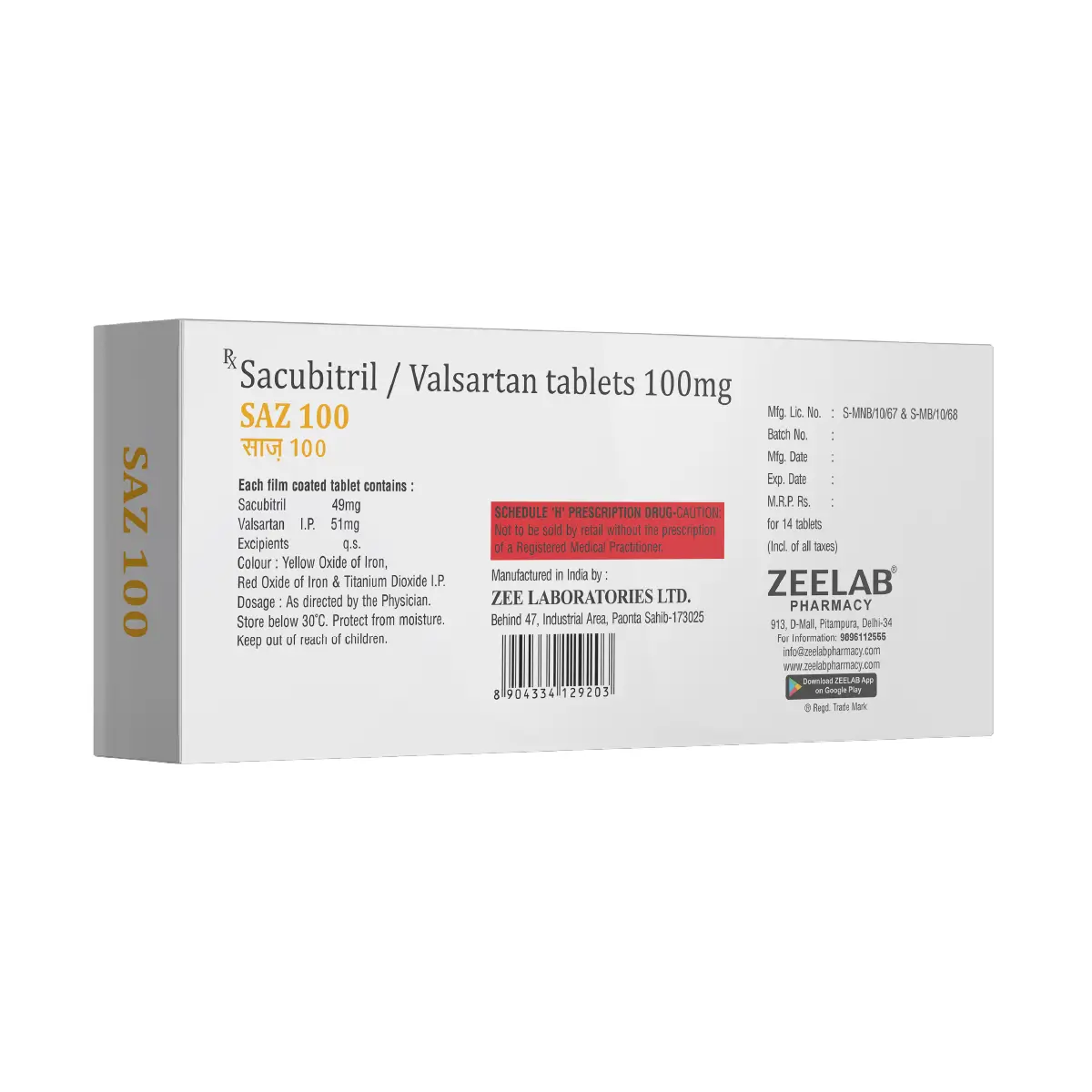 Saz 100 Tablet