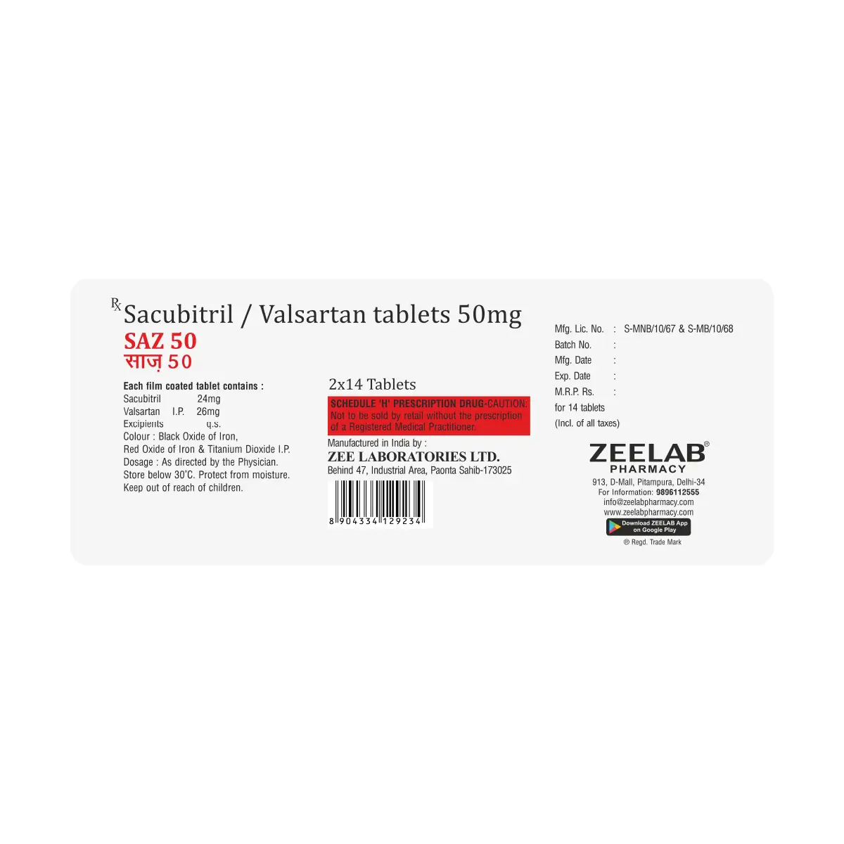 Saz 50 Tablet