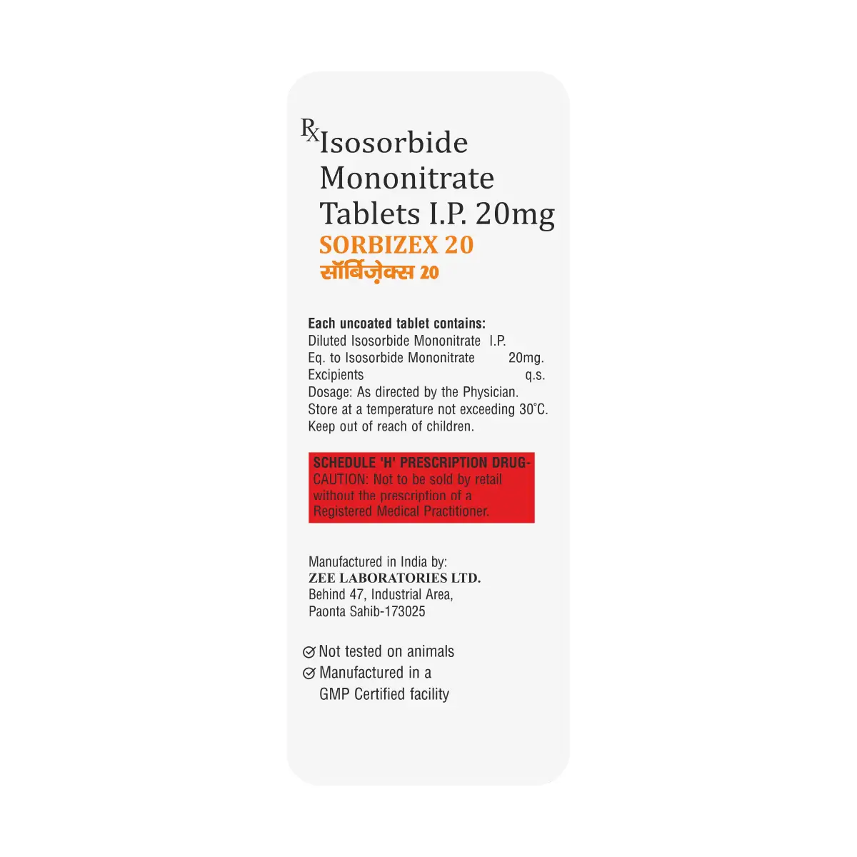 Sorbizex 20 Tablet