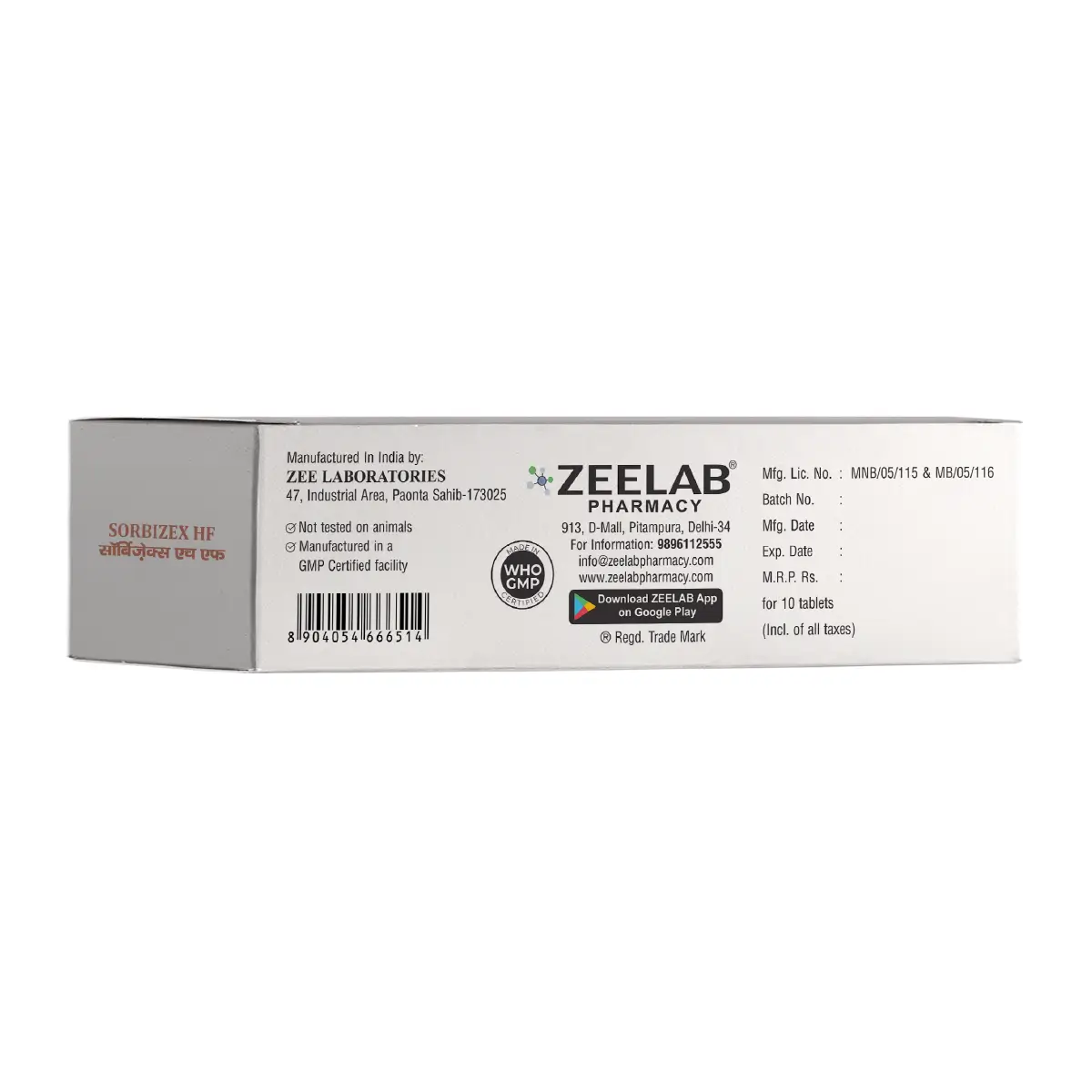 Sorbizex HF Tablet