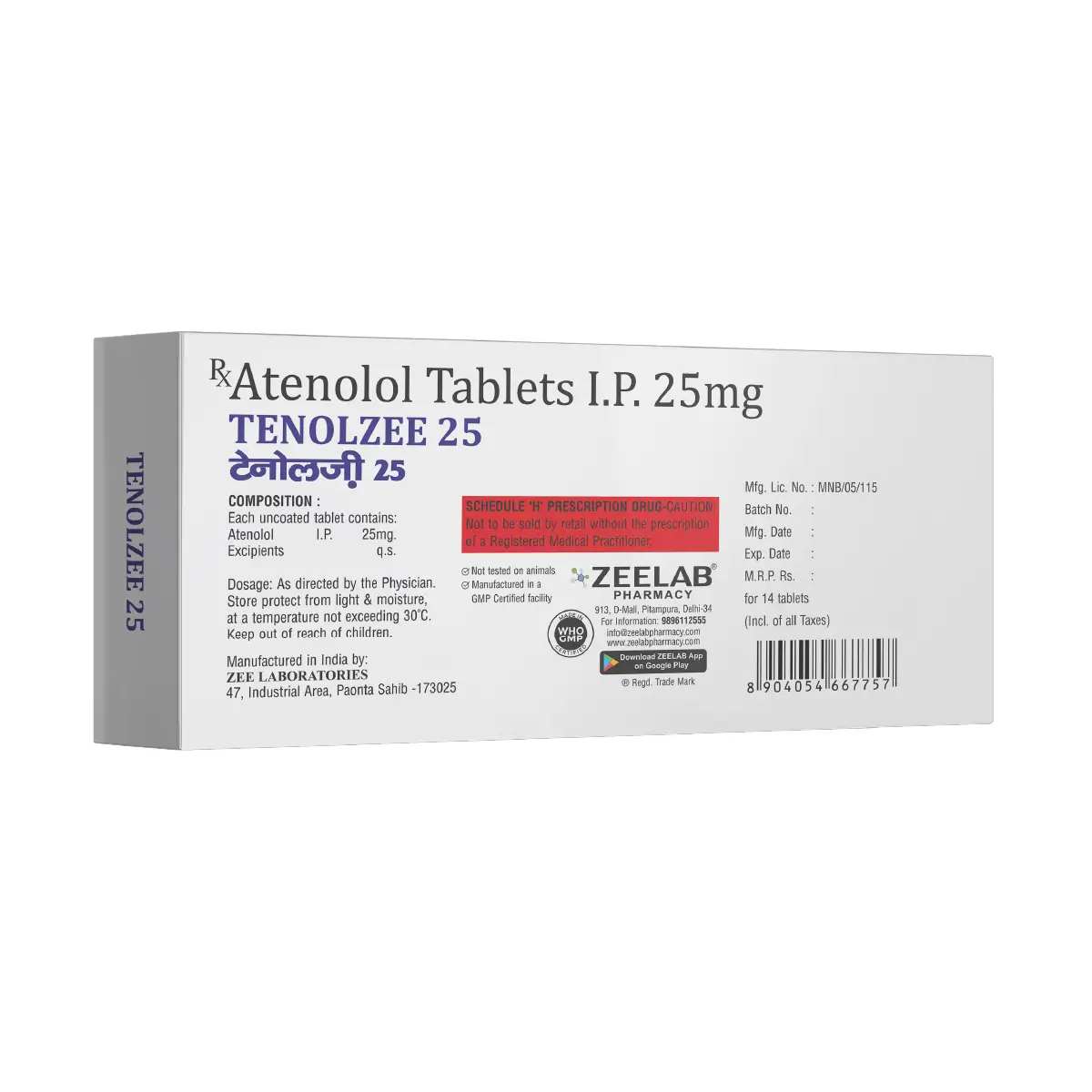 Tenolzee 25 Tablet
