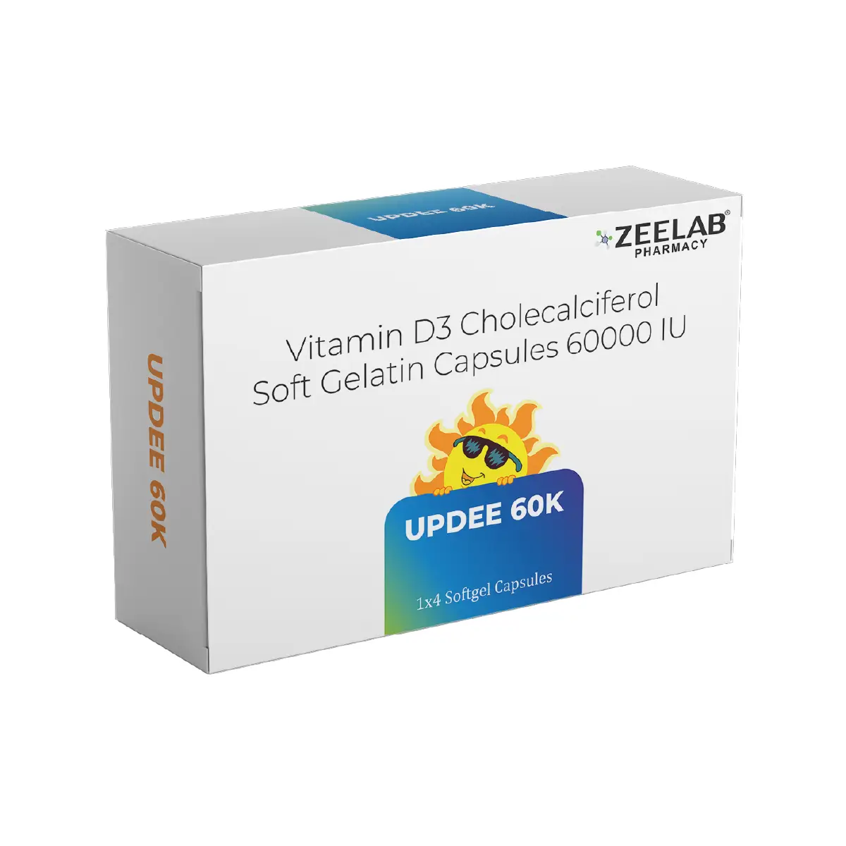 Updee 60K Vitamin D3 Capsule | For Vitamin D Deficiency & Bone Health