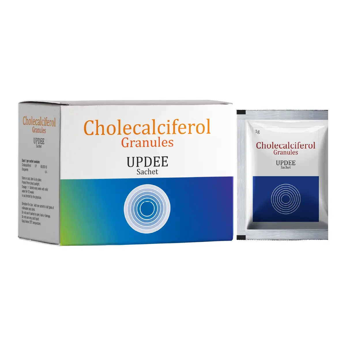 Updee Vitamin D3 (Cholecalciferol 60000 IU) Sachet | For Bone & Joint Health 