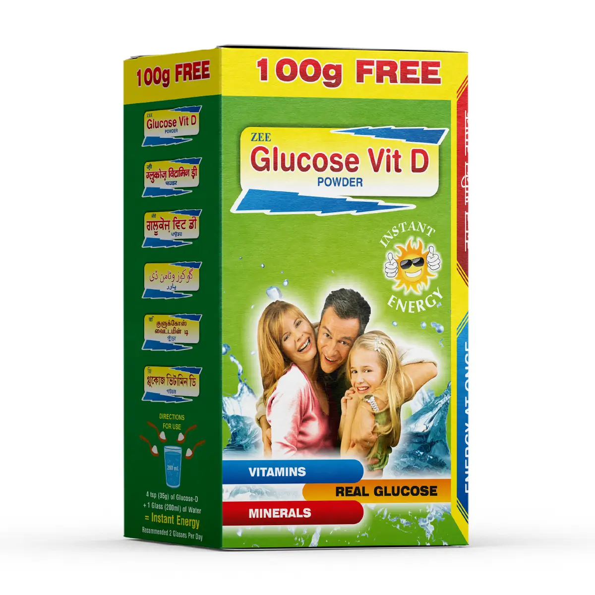 Zee Glucose D Powder 100 gm | Instant Energy Boost & Fluid Balance