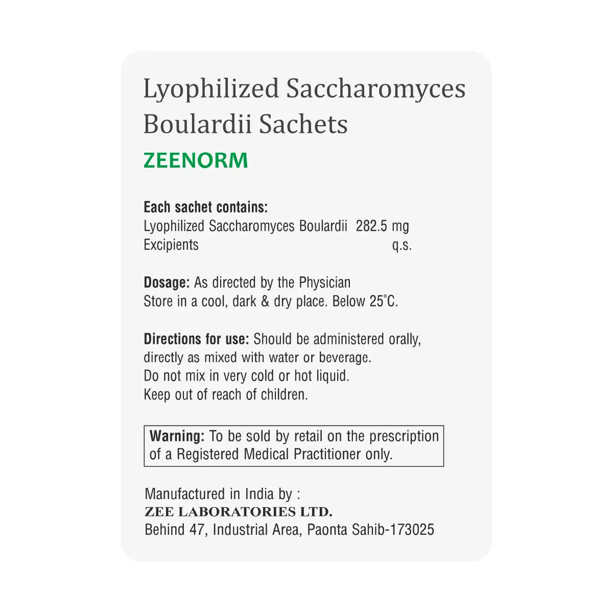 Zeenorm Sachet