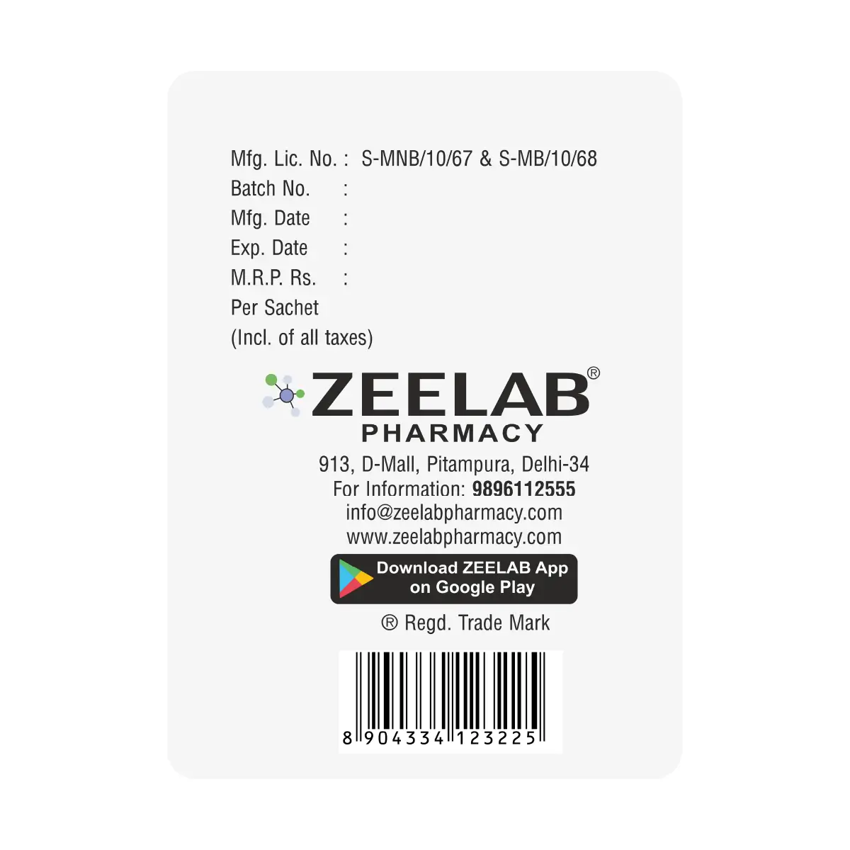 Zeenorm Sachet